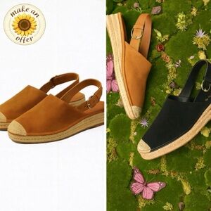 NWOT Blondo Tan Suede Espadrille Slingback Comfort Sandals.Closed Toe.
Women 8.5